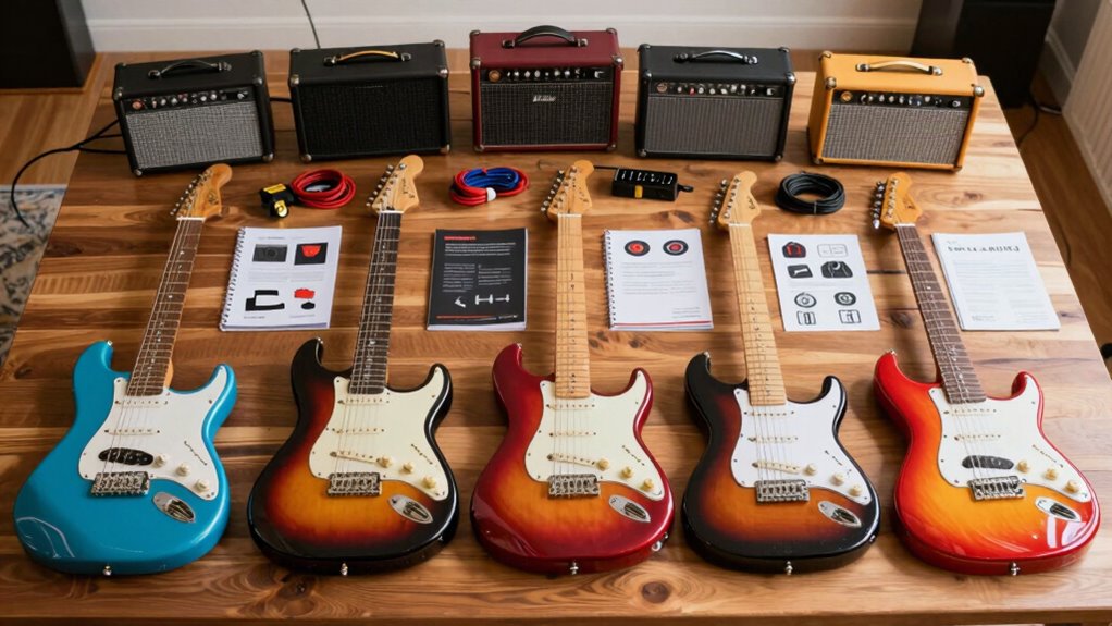 top beginner electric guitar sets