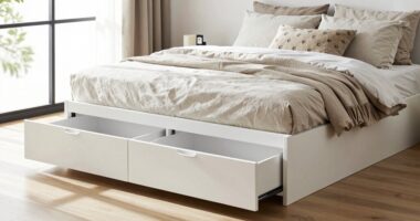 top storage bed frames