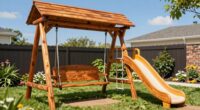 top wooden backyard swing sets