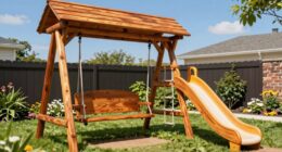 top wooden backyard swing sets