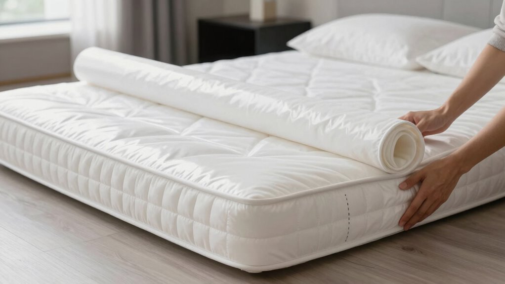 unfold mattress with care