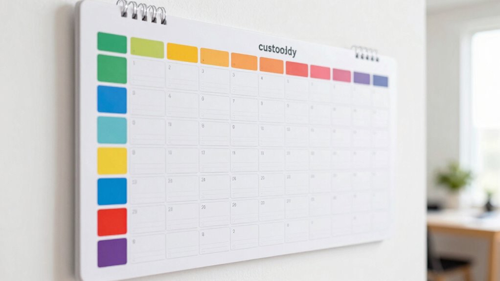 visual custody schedule organization