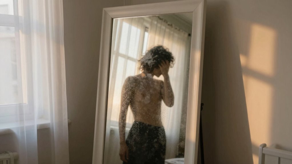 mirror reflects growth and healing