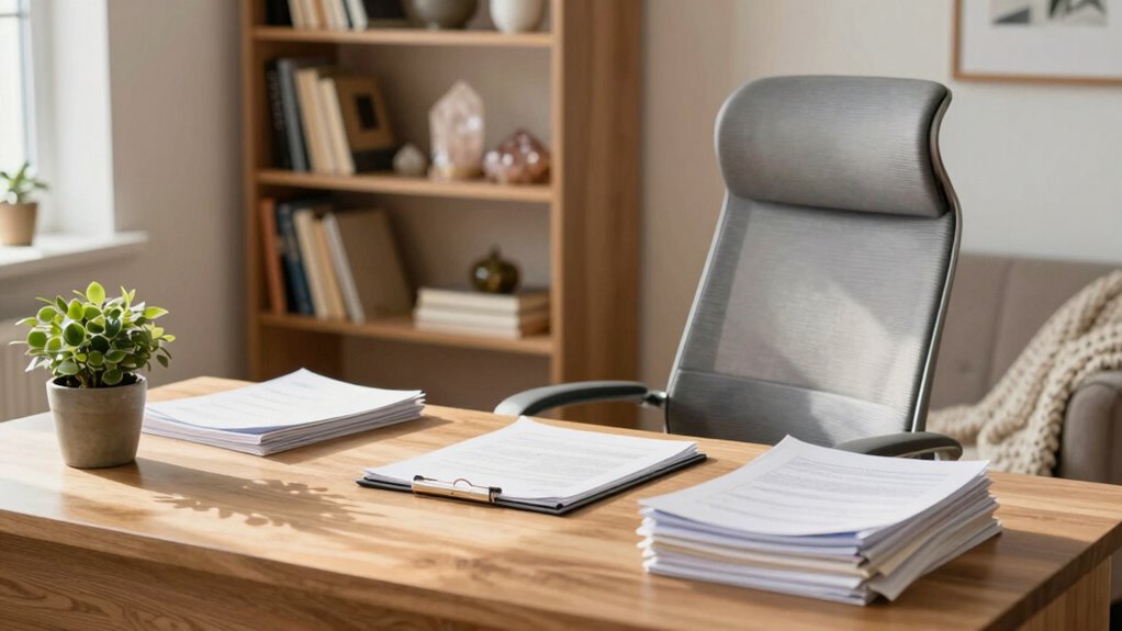 organized calming workspace design