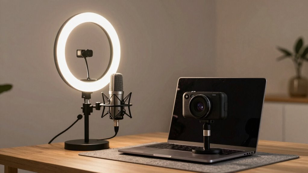 professional virtual interview setup