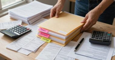 sort and file finances