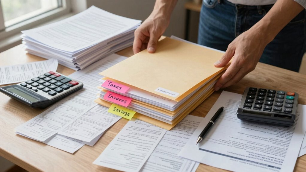 sort and file finances