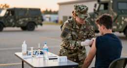 Military requiring flu vaccines for recruits as Air Force base deals with outbreak
